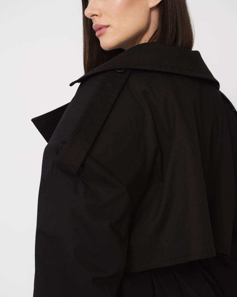 Cropped trench coat