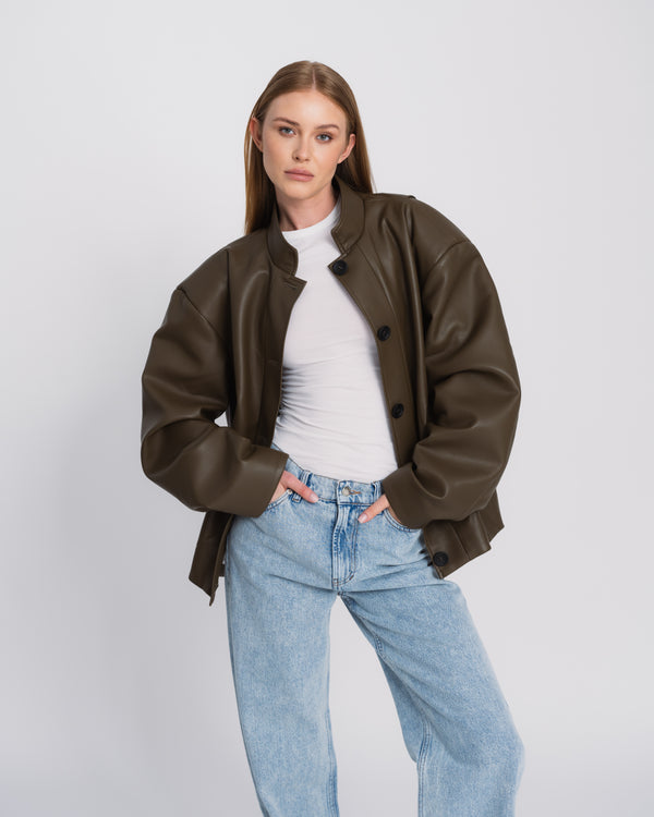 Ivy faux leather jacket