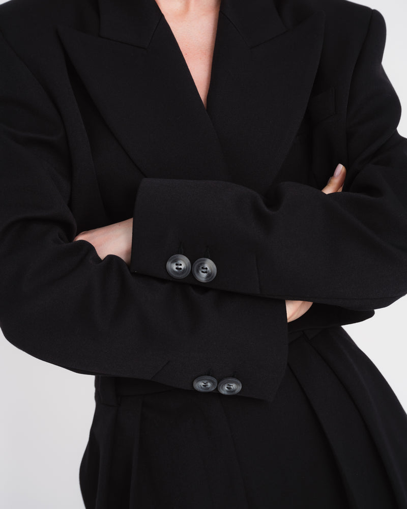 June cropped black blazer